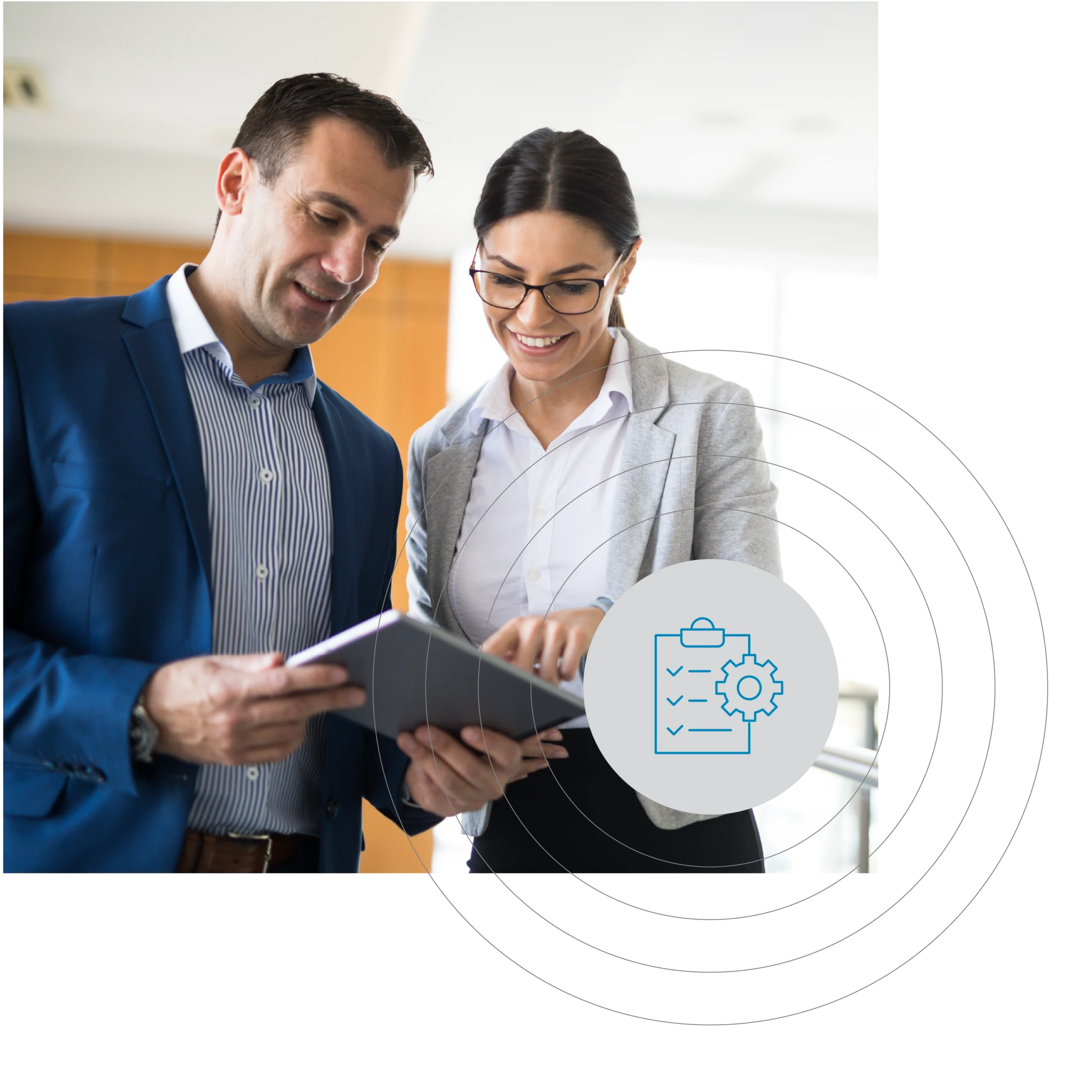 Visual showcasing managed LCA content, certified by DEKRA, ensuring reliability and compliance.