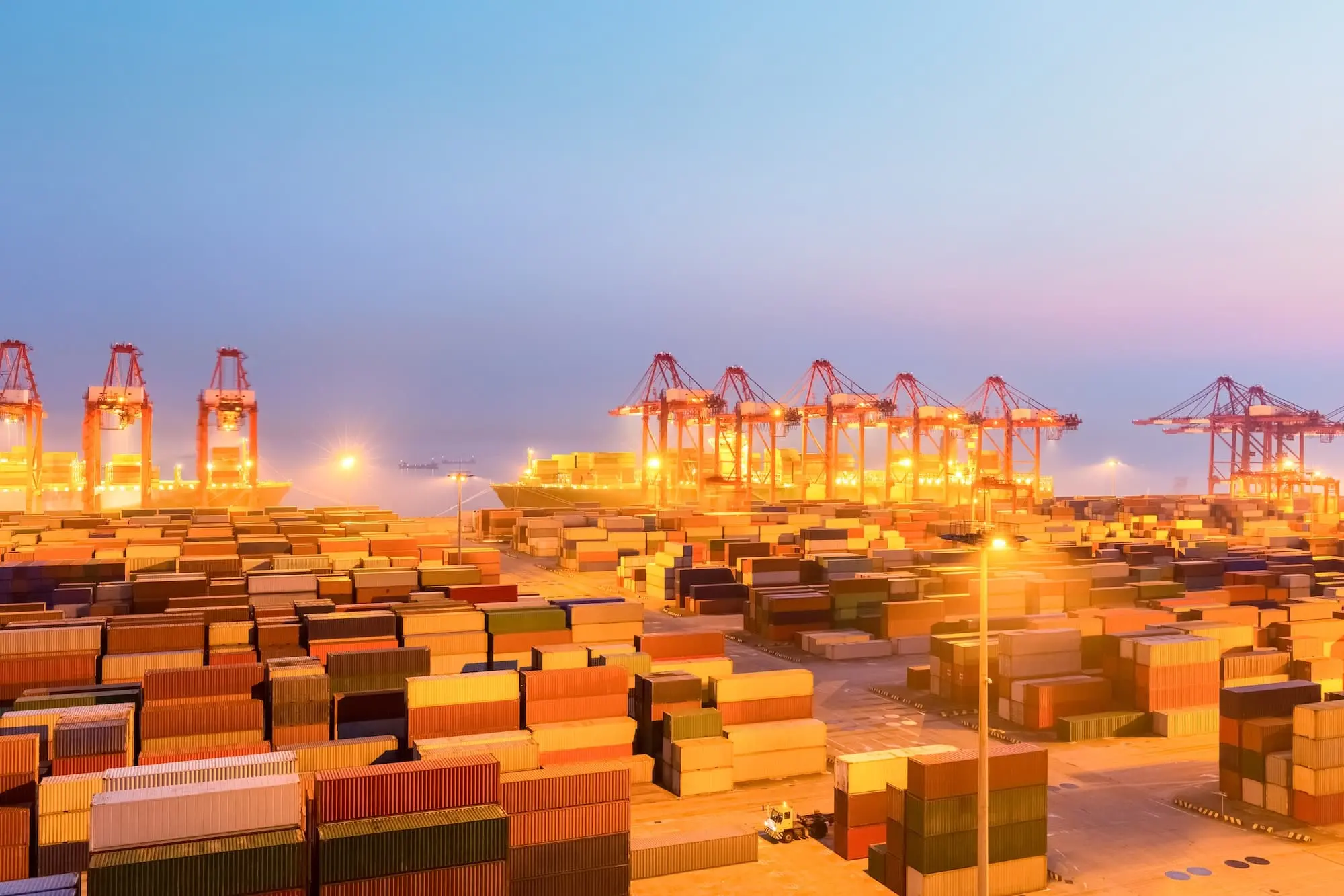 image of shipping container yard